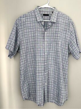 Zachary Prell Short-Sleeve Plaid Button-Up Shirt